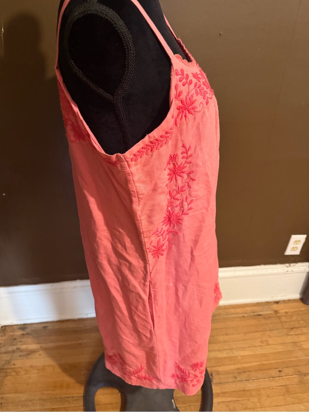 Lucky Brand Coral Pink Embroidered Sundress - Picture 2 of 4